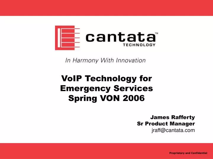 voip technology for emergency services spring von 2006