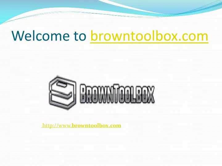 welcome to browntoolbox com
