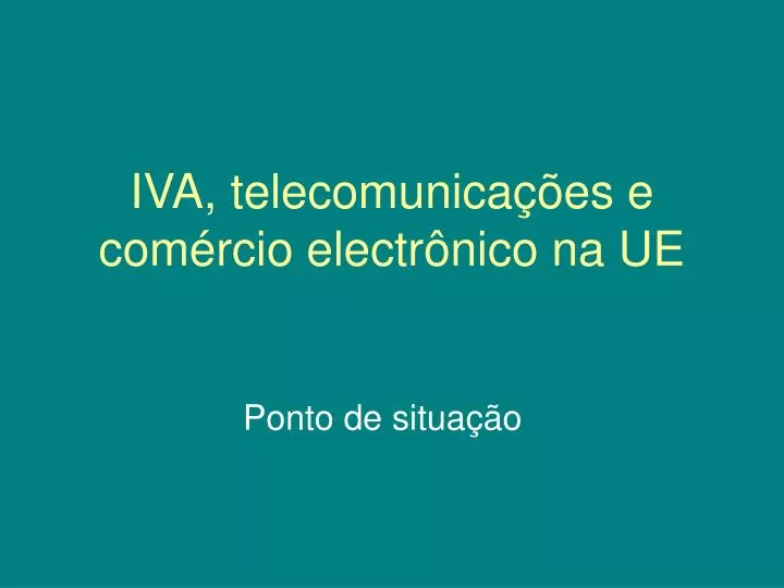 iva telecomunica es e com rcio electr nico na ue