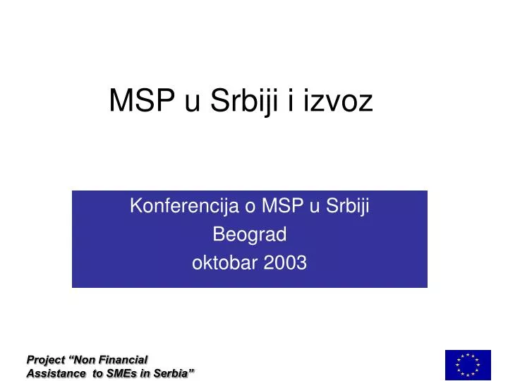 msp u srbiji i izvoz