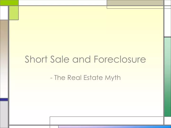 short sale and foreclosure