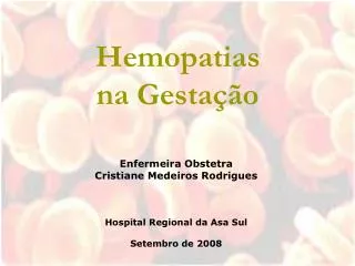hemopatias na gesta o