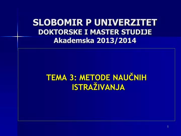 slobomir p univerzitet doktorske i master studije akademska 201 3 201 4