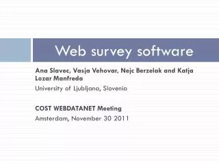 Web survey software
