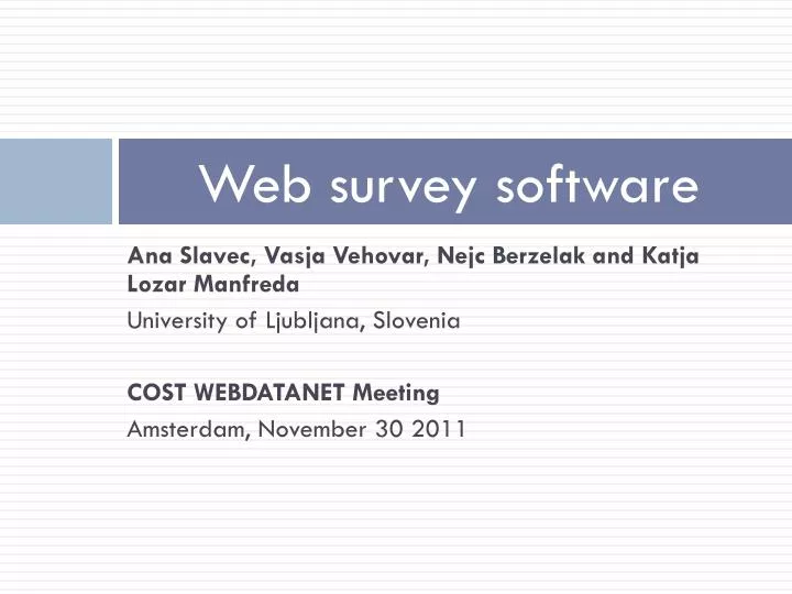 web survey software