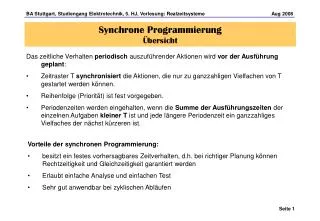 synchrone programmierung bersicht