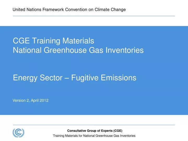 cge training materials national greenhouse gas inventories