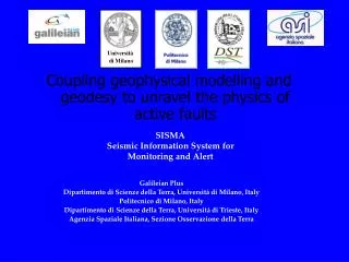 SISMA Seismic Information System for Monitoring and Alert