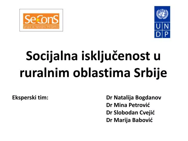 socijalna isklju enost u ruralnim oblastima srbije