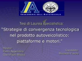 tesi di laurea specialistica