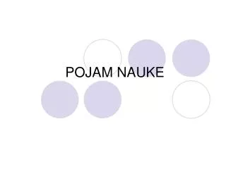 pojam nauke