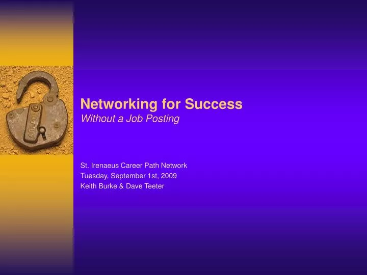 networking for success without a job posting