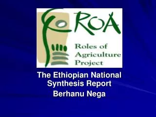 The Ethiopian National Synthesis Report Berhanu Nega