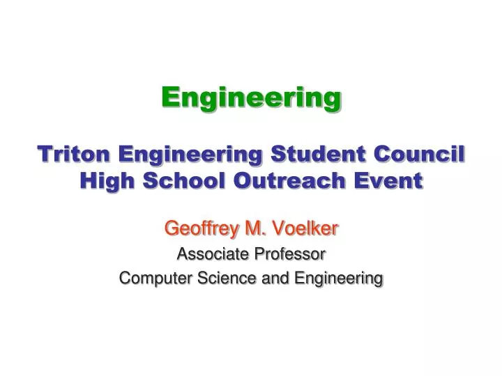 engineering triton engineering student council high school outreach event