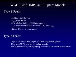 WGCEP/NSHMP Fault Rupture Models