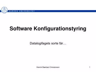 software konfigurationstyring