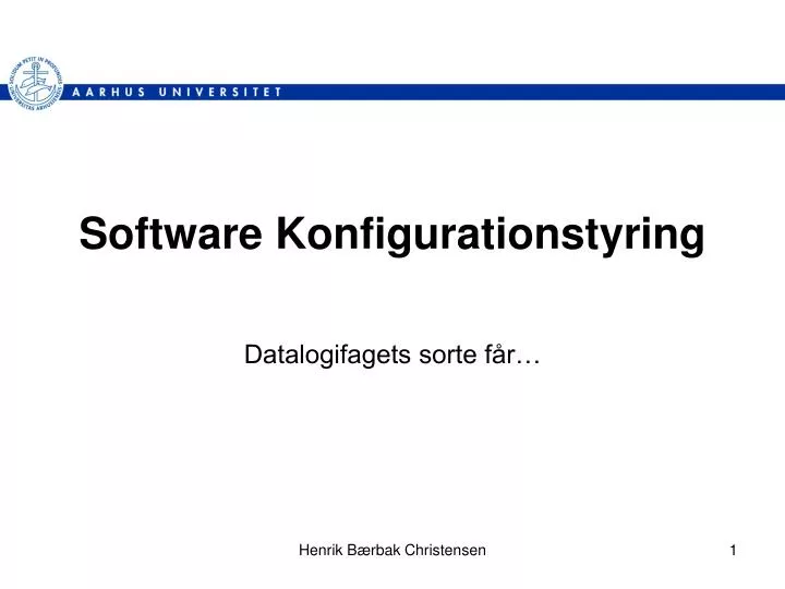 software konfigurationstyring