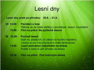 lesn dny