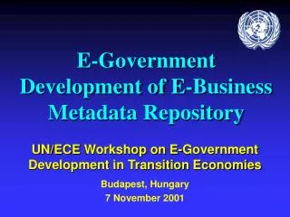 E-Government Development of E-Business Metadata Repository