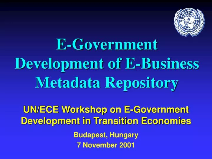 e government development of e business metadata repository