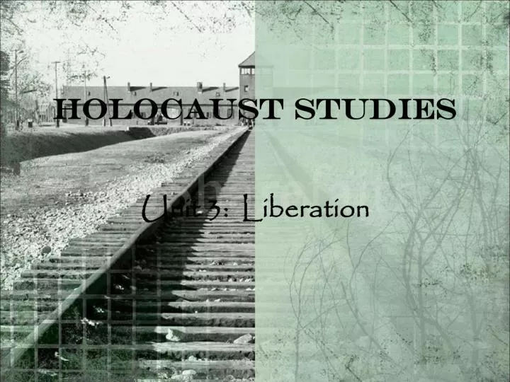 holocaust studies unit 3 liberation