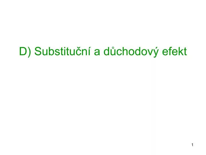 d substitu n a d chodov efekt