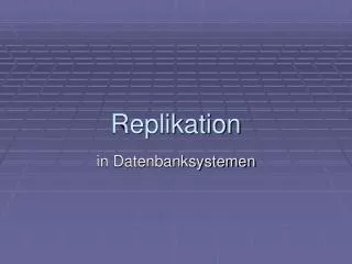 replikation