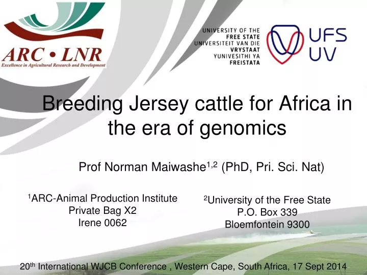 breeding jersey cattle for africa in the era of genomics