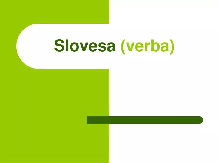 slovesa verba