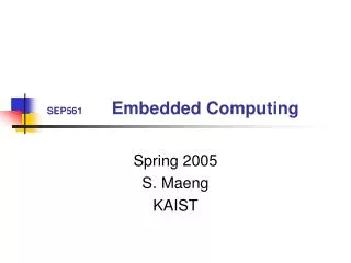 SEP561 Embedded Computing