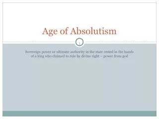 Age of Absolutism