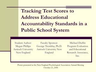 Tracking Test Scores to Address Educational Accountability Standards in a Public School System