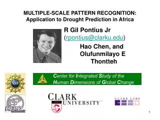 MULTIPLE-SCALE PATTERN RECOGNITION: Application to Drought Prediction in Africa
