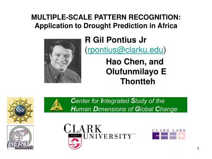 multiple scale pattern recognition application to drought prediction in africa