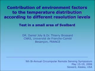 Contribution of environment factors to the temperature distribution