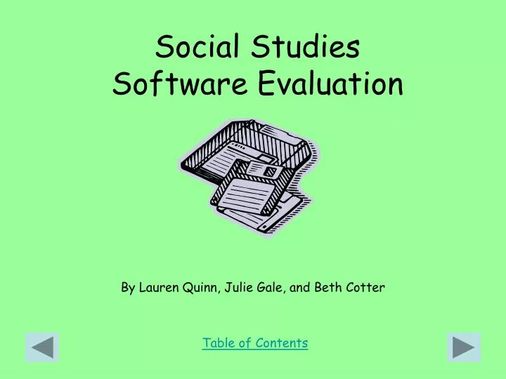 social studies software evaluation