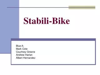 Stabili-Bike