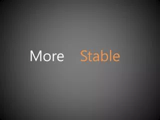 More Stable