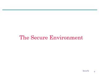 The Secure Environment