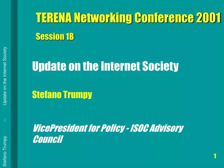 terena networking conference 2001 session 1b