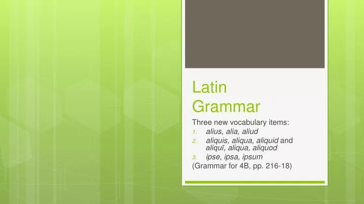 latin grammar