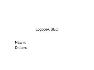 logboek seo