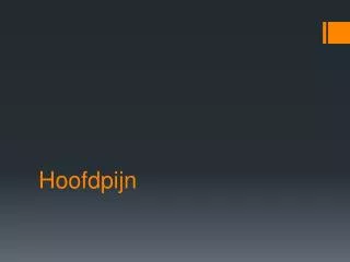 hoofdpijn