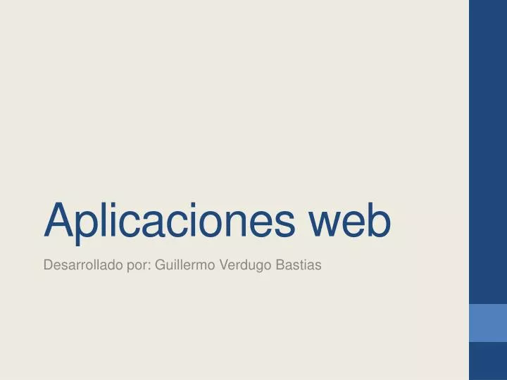aplicaciones web