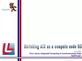 Shrinking AIX as a compute node OS