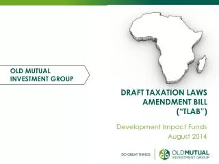 draft taxation laws amendment bill tlab