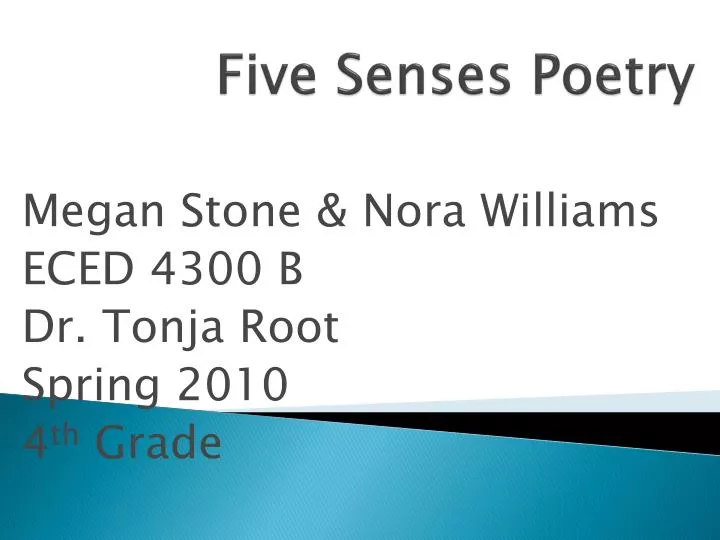 five senses poetry