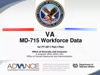VA MD-715 Workforce Data for FY 2011 Part I Plan