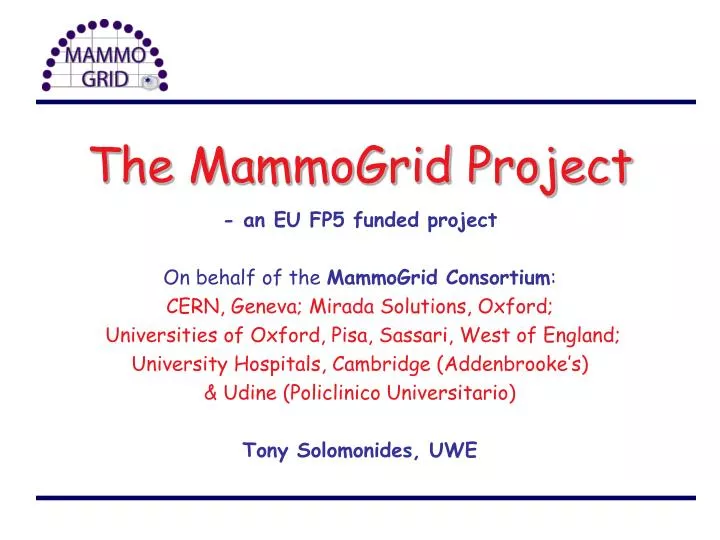 the mammogrid project