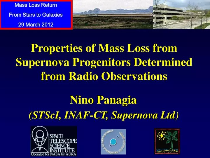 properties of mass loss f rom supernova progenitors determined from radio observations